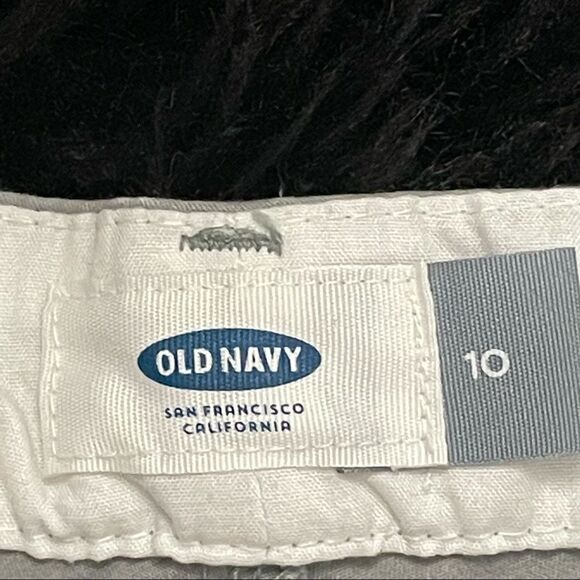Old Navy Gray Zipper Shorts Belt Loops Size 10 - Picture 5 of 11
